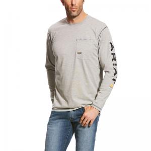 Ariat Mens Re-bar Workman Long Sleeve Logo Tshirt