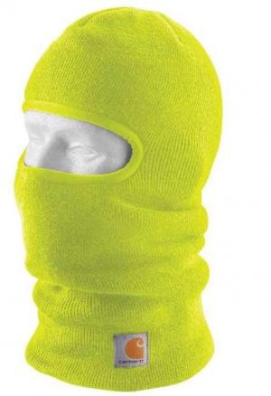 Neon Yel Knit Ins Face Mask