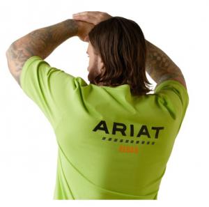 Ariat Mens Re-bar Cotton Strong Back Logo Short Sleeve Tshirt