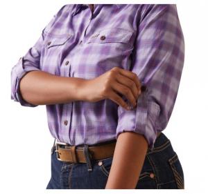 Ariat Womens Re-bar Made Tough DuraStretch Long Sleeve Button Up Work Shirt