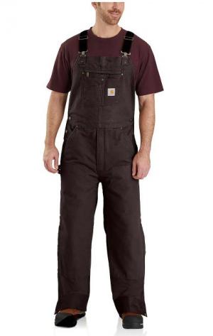 Carhartt Loose Fit Washed Duck Insulated Bib Overall